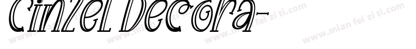 Cinzel Decora字体转换